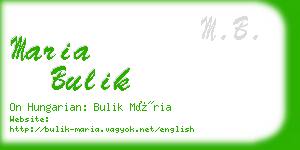 maria bulik business card